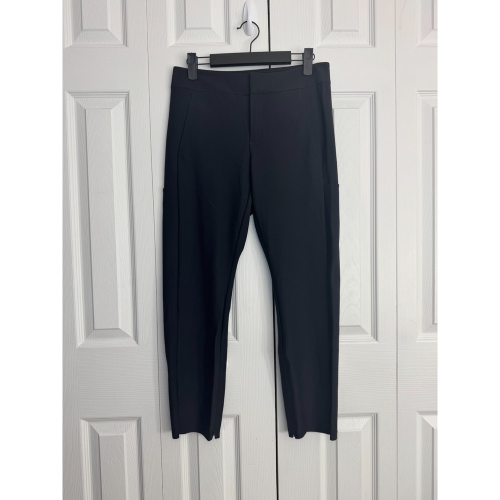 Athleta Stellar Trouser Pants Women's 8P Black Pull-On Elastic Waist Stretch